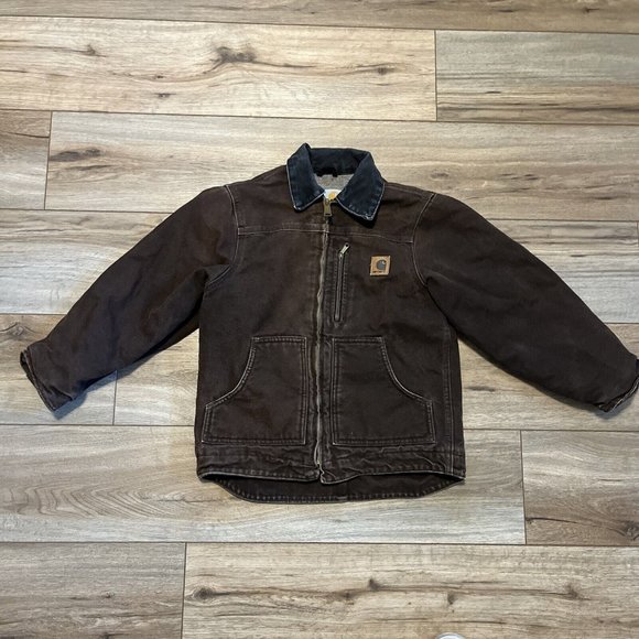 Carhartt Jackets & Coats Youth Carhartt Duck Canvas Sherpa Lined